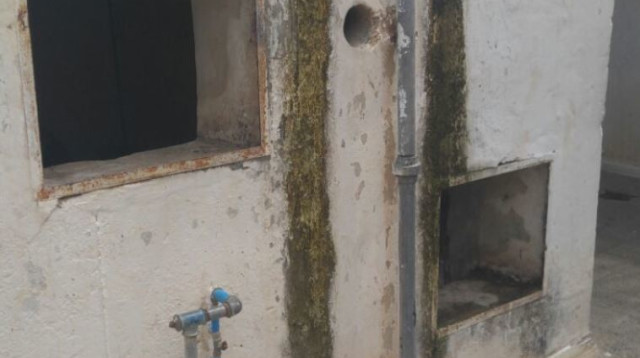 מקלט ללא חלונות בבית ספר דרוזי (צילום: ברקאת זיאד, פורום ועדי הורים דרוזי)