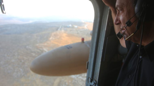 בנימין נתניהו בסיור בתרקומיא (צילום: מרק ישראל סלם)