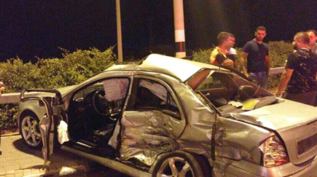 תאונת דרכים סמוך לפורדיס (צילום: דוברות מד"א)