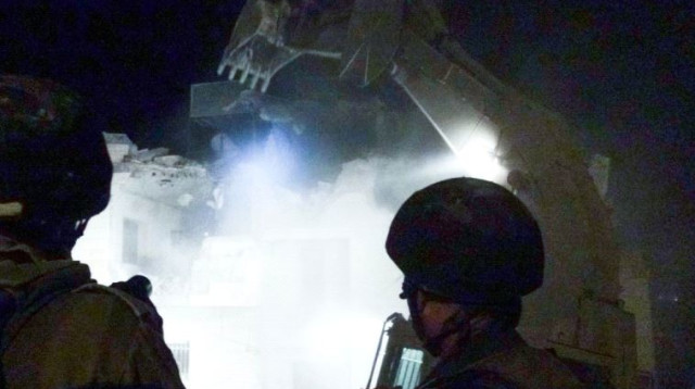 הריסת בתי המחבלים משרונה (צילום: דובר צה"ל)