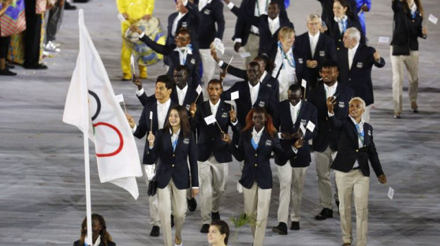 משלחת הפליטים, ריו 2016 (צילום: רויטרס)