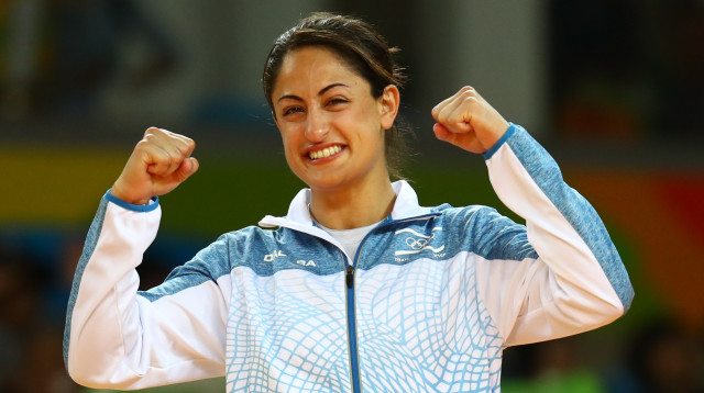 ירדן ג'רבי לאחר הזכייה במדליה (צילום: רויטרס)