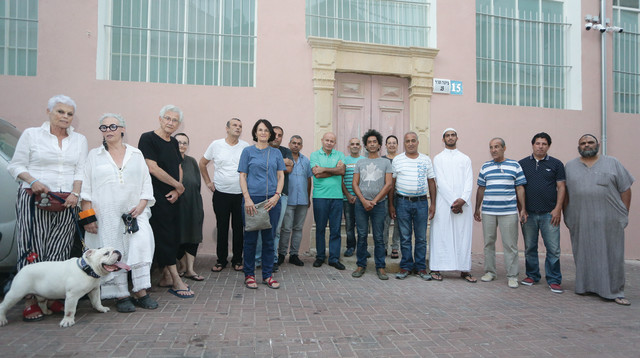 מחאה מחוץ לישיבת "שירת משה", יפו (צילום: אלוני מור)