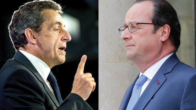 פרנסואה הולנד, ניקולא סרקוזי (צילום: רויטרס)