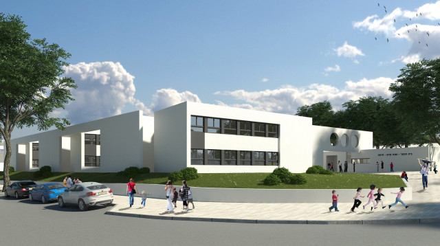 בית ספר בבנייה ירוקה, הדמיה (צילום: הדמיה באדיבות מנספלד קהת אדריכלים)