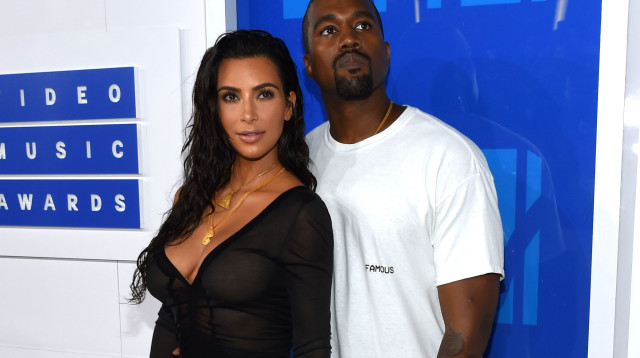 קניה ווסט, קים קרדשיאן (צילום: Getty images)