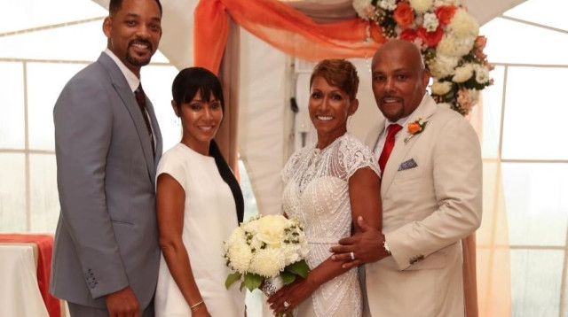 וויל סמית' וג'יידה פינקט סמית' בשמלת כלה של ברטה (צילום: יח"צ)