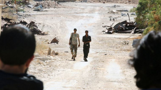 המורדים בחאלב, סוריה (צילום: רויטרס)