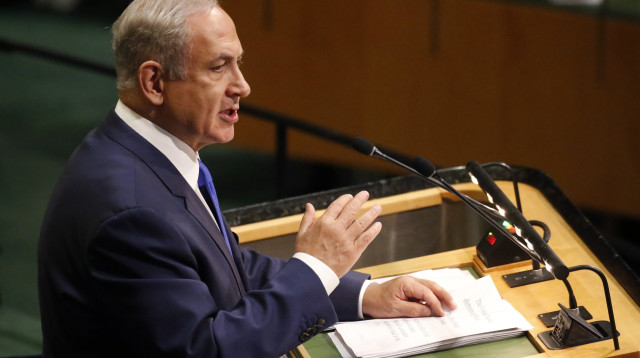 בנימין נתניהו בנאום באו"ם (צילום: רויטרס)