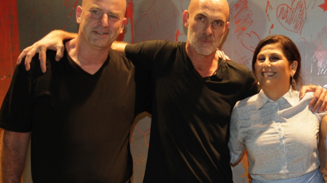 זוהר יעקובסון, מוטי רייף ואבי באום  (צילום: רפי דלויה)