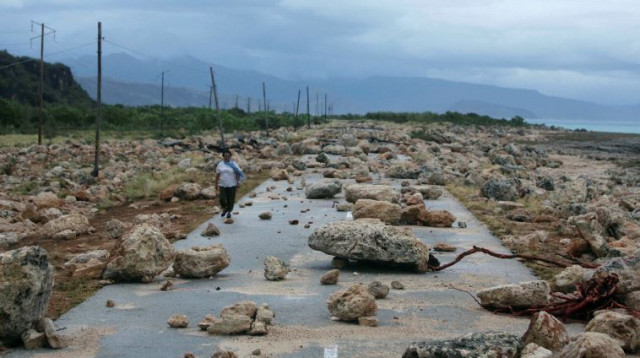 הנזק שגרם הוריקן מת'יו (צילום: רויטרס)