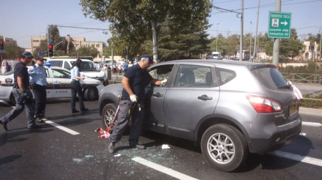 זירת פיגוע הירי בירושלים (צילום: מרק ישראל סלם)