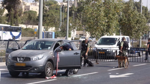 זירת פיגוע הירי בירושלים (צילום: מרק ישראל סלם)