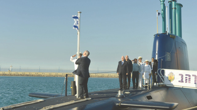 ראש הממשלה נתניהו בהשקת צוללת אח"י רהב (צילום: קובי גדעון, לע"מ)