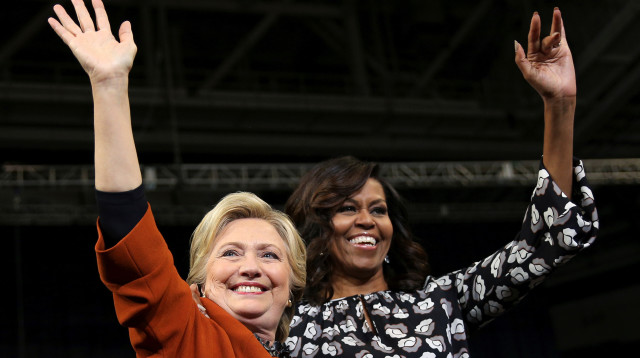 הילרי קלינטון ומישל אובמה  (צילום: רויטרס)