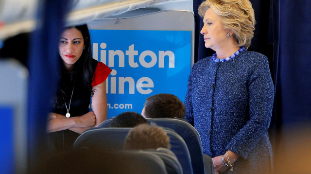 הילרי קלינטון והומה אבדין (צילום: רויטרס)