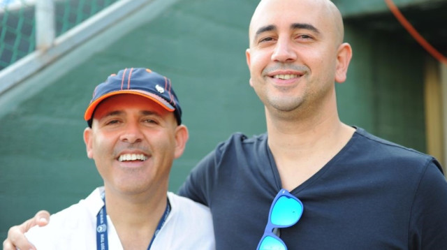 חגי בדש ואסי טוכמאייר (צילום: איגוד הטניס)