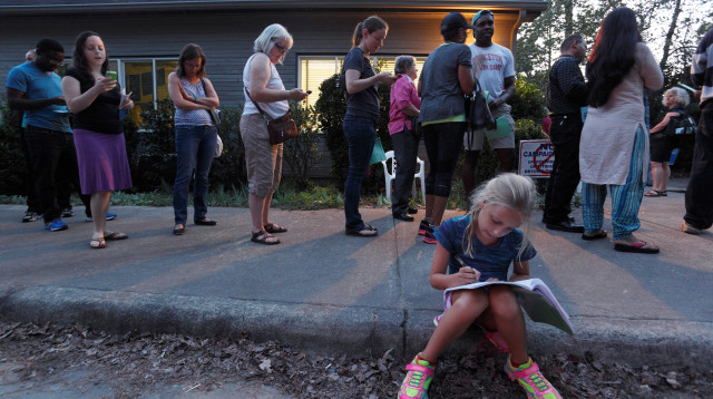 הצבעה מוקדמת בארצות הברית (צילום: רויטרס)