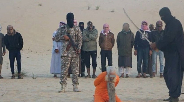 דאעש מוציא להורג שייח' בן 98 בסיני (צילום: דאעש שלוחת סיני,צילום מסך)