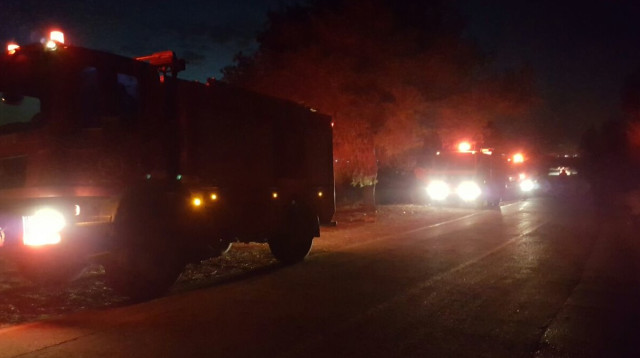 כיבוי אש (צילום: דודו סחייני)