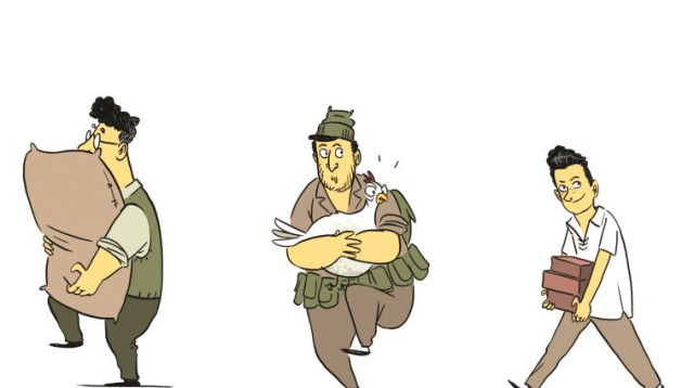 גניבת תרנגולות בפלמ"ח (צילום: ליאב צברי)