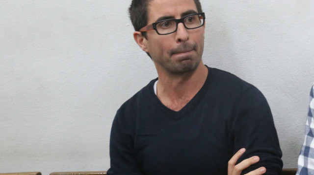 אלון קסטיאל בהארכת מעצרו (צילום: אבשלום ששוני)