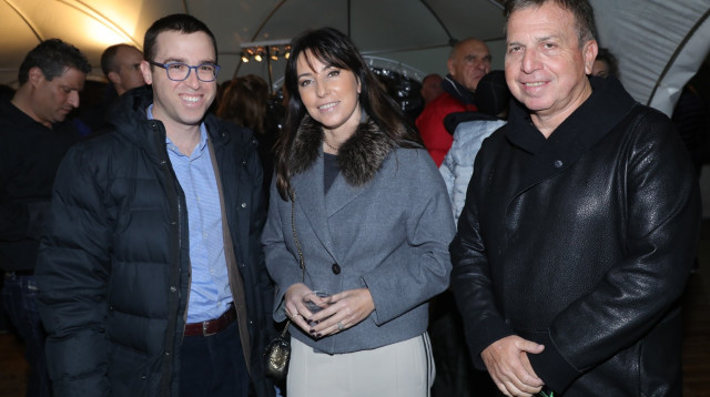 משה פטרבורג, רז'ין גנזי ואילן לפידות (צילום: רפי דלויה)