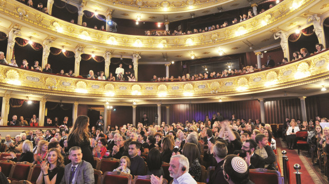 אירוע הנעילה המפואר בבניין האופרה של לבוב (צילום: בוריס בוכמן)