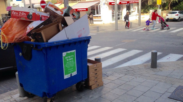 שביתת הרשויות המקומיות, תל אביב (צילום: אבשלום ששוני)