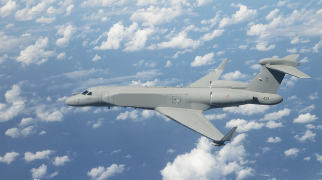 המטוס גאלפסטרים 550־G עם מערכת CAEW  (צילום: התעשייה האווירית)