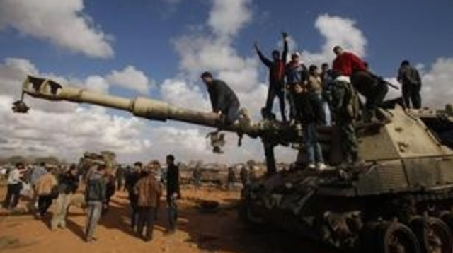 הפגנות בלוב במהלך האביב הערבי (צילום: רויטרס)