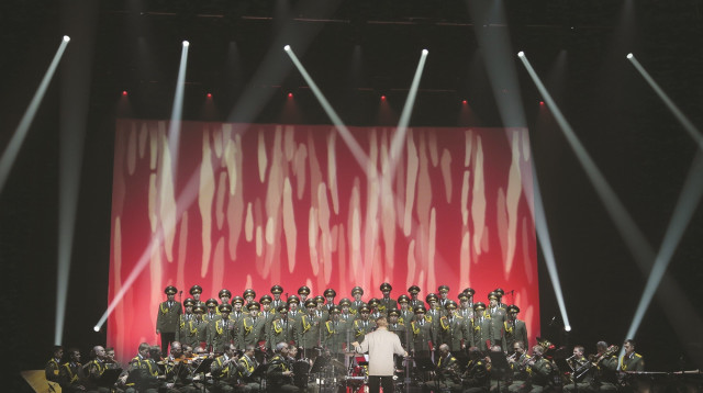 מקהלת הצבא האדום (צילום: AFP)