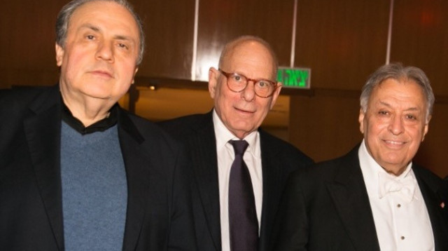 זובין מהטה, רמי אונגר ויפים ברונפמן (צילום: יעל אילן)