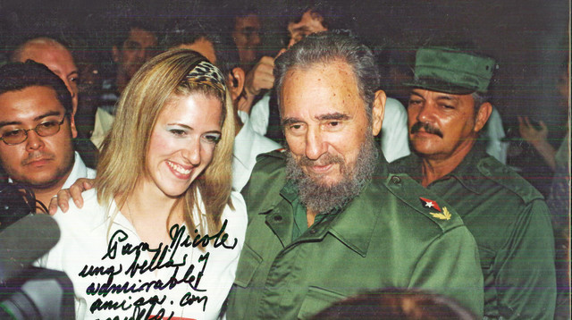 פידל קסטרו וניקול מישל מורלי (צילום: אלבום פרטי)