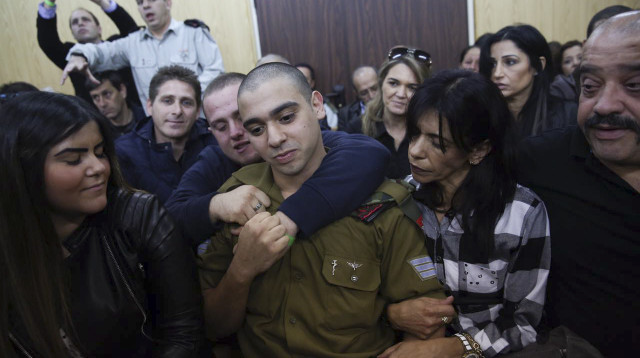 אלאור אזריה בבית הדין (צילום: מרים אלסטר, פלאש 90)