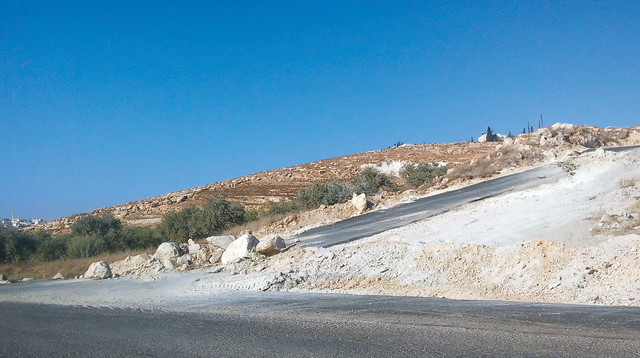 הכביש הלא חוקי בגוש עציון (צילום: קרני אלדד)