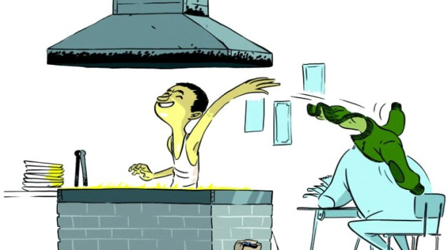 איור דודו בוסי (צילום: ליאב צברי)