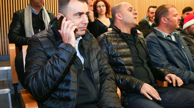 האחים ניסנוב בבית המשפט (צילום: דני מרון)