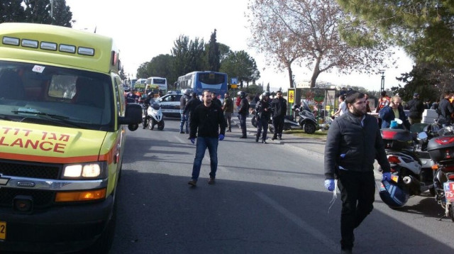 פיגוע דריסה בארמון הנציב בירושלים (צילום: מד"א)