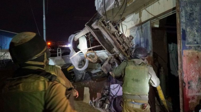 הריסת בית מלאכה לייצור נשק (צילום: דובר צה"ל)