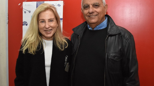 צבי ימיני ואורית אפרתי (צילום: אביב חופי)