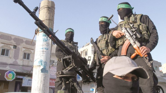 פעילי חמאס (צילום: אעבד ראים קביט פלאש 90)