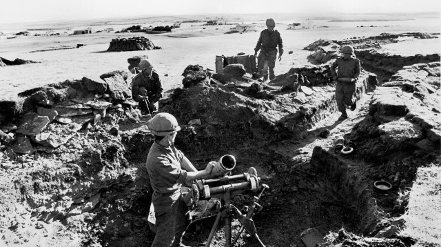 עמדה של צבא ארגנטינה במלחמת פוקלנד (צילום: רויטרס)