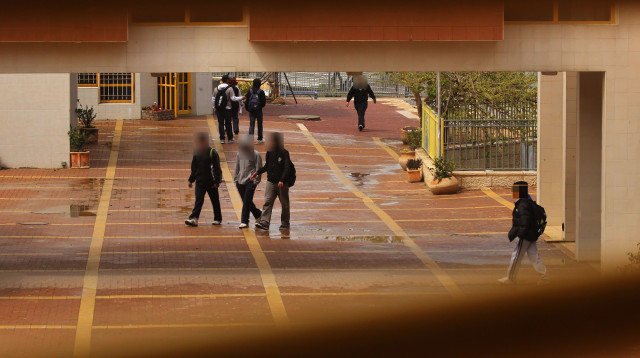 חצר בית ספר, למצולמים אין קשר לכתבה (צילום: נתי שוחט, פלאש 90)