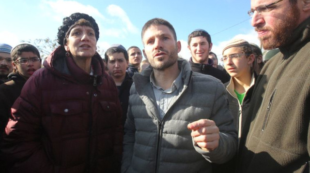 בצלאל סמוטריץ' ושולי מועלם רפאלי בעמונה (צילום: מרק ישראל סלם)