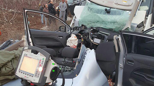 התאונה בכביש 89 (צילום: דוברות כבאות והצלה חוף)