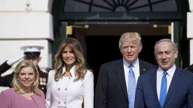 דונלד ומלניה טראמפ, בנימין ושרה נתניהו (צילום: Getty images)