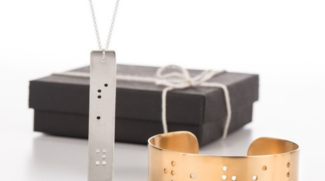 תכשיטים מעוצבים בכתב ברייל (צילום: braillo)