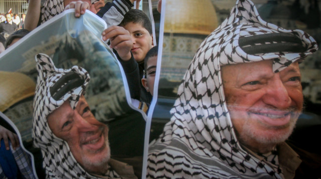 פוסטרים של יאסר ערפאת (צילום: נאסר אישטייח, פלאש 90)