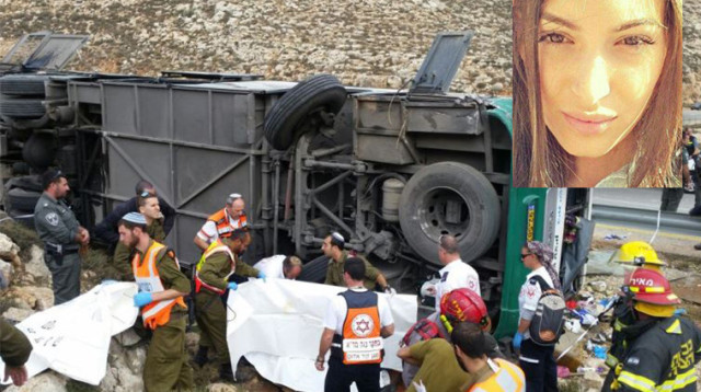התאונה בה נהרגה החיילת סתיו פרטוש ז"ל (צילום: דוברות מד"א,צילום בייגל)